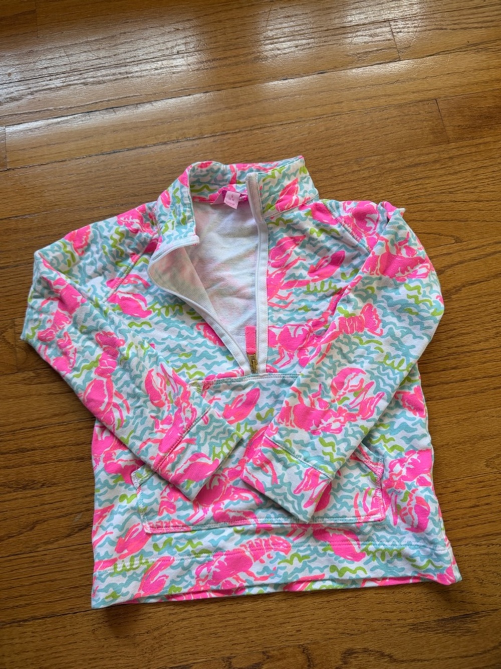 Girls Lilly Pulitzer lobster  3/4 zip